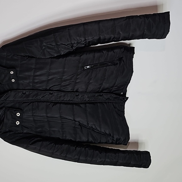 Ambiance Outwear small black zip up hooded coat - Picture 4 of 7